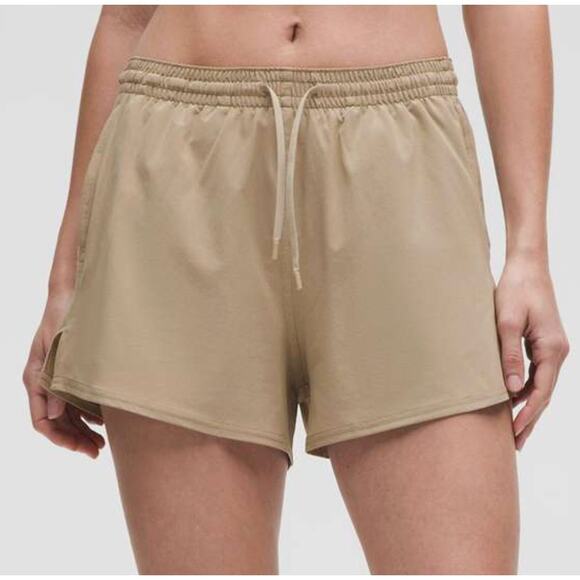 Lululemon Pace Rival High Rise 3" Sheer Oak shorts size 4 - Picture 1 of 5